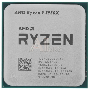 1823626 CPU AMD Ryzen 9 5950X OEM (100-000000059) {3,40GHz, Turbo 4,90GHz, Without Graphics AM4}
