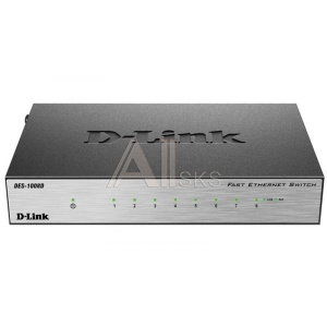 1184068 Коммутатор D-LINK DES-1008D/L2B Неуправляемый с 8 портами 10/100Base-TX