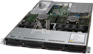 SYS-610U-TNR. Сервер SUPERMICRO Ultra SuperServer 1U 610U-TNR 2x4310 12C 2.1GHz/4x32Gb RDIMM 3200(32xslots)/1xSM883 240GB SATA(4x3.5")/2x10Gbe RJ45/2x1200W