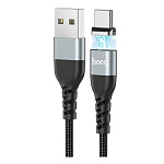 1882831 HOCO HC-42209 U96/ USB кабель Type-C/ Магнитный: данные + зарядка/ 1.2m/ 2.4A/ Нейлон/ Black