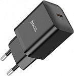 2002854 Сетевое зар./устр. Hoco N27 Black 20W 3A+2.22A+1.67A (PD+QC+AFC) USB-C универсальное черный