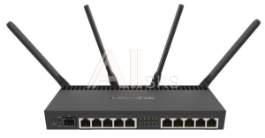 RB4011iGS+5HacQ2HnD-IN Маршрутизатор MIKROTIK RouterBOARD 4011iGS+5HacQ2HnD with Annapurna Alpine AL21400 Cortex A15 CPU (4-cores, 1.4GHz per core), 1GB RAM, 10xGbit LAN, 1xSFP+ port, bui