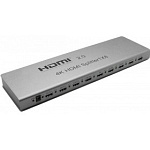 1504653 ORIENT HDMI 4K Splitter HSP0108H-2.0, 1->8, HDMI 2.0/3D, UHDTV 4K/ 60Hz (3840x2160)/HDTV1080p, HDCP2.2, EDID управление, RS232 порт, IR вход, внешний