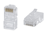 Коннектор Cabeus 8P8C-C6 RJ-45 под витую пару, категория 6 , универсальный (для одножильного и многожильного кабеля) для проводников с толщиной по изо