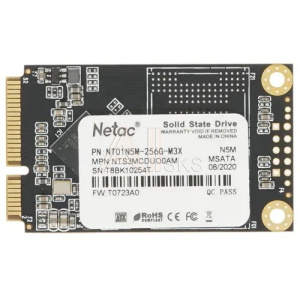 1918502 Накопитель Netac SSD mSata N5M 256GB NT01N5M-256G-M3X TLC