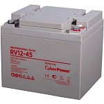 1958199 CyberPower Аккумуляторная батарея RV 12-45 / 12 В 45 Ач {клемма М6, ДхШхВ 197х165х170мм, высота с клеммами 170, вес 14,5кг, срок службы 10 лет}