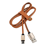 11046337 Rexant (18-1897) Кабель USB-A – Type-C, 2,1A, 1м, эко-кожа, коричневый 11046337 Rexant (18-1897) Кабель USB-A – Type-C, 2,1A, 1м, эко-кожа, коричневый