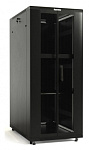 Шкаф серверный Hyperline (TTBR-4281-DD-RAL9004) напольный 42U 800x1000мм пер.дв.перфор.2ств. задн.дв.перфор.2-хст. 2 бок.пан. 800кг черный 910мм 2055м