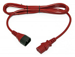 1845896 Шнур питания Hyperline PWC-IEC13-IEC14-3.0-RD C13-С14 проводник.:3x1.0мм2 3м 230В 10А (упак.:1шт) красный