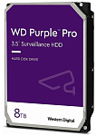 Western Digital HDD SATA-III 8Тb Purple Pro WD8001PURA, 7200 rpm, 256MB buffer (DV&NVR + AI), 1 year