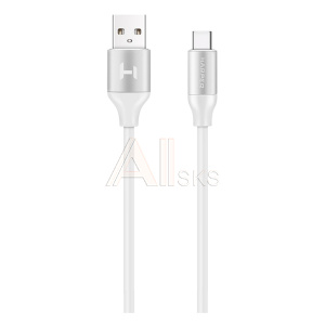 1857659 Harper USB - USB type-C, SCH-732 white(Силиконовый Кабель для зарядки и синхронизации, 2м, Металлический штекер на концах. Способны заряжать устройств