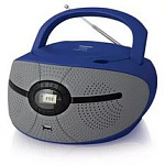 383556 Аудиомагнитола BBK BX195U голубой/серый 2Вт/CD/CDRW/MP3/FM(dig)/USB