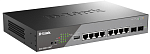 DSS-200G-10MP/A1A Коммутатор D-LINK Настраиваемый L2 PoE-коммутатор, 8x1000Base-T PoE, 2x1000Base-X SFP, PoE-бюджет 130 Вт, дальность PoE до 250 м