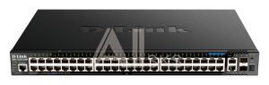 Коммутатор D-Link DGS-1520-52MP/A1A (L3) 48x1Гбит/с 2x10Гбит/с 4x2.5Гбит/с 2SFP+ 48PoE+ 370W управляемый