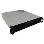 1888884 Procase [RE204-D4H2-FM-55] Корпус 2U server case,4x5.25+2HDD,черный,без блока питания(PS/2,mini-redundant),глубина 480мм,mATX 9.6"x9.6", панель вентил
