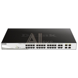 11005701 Коммутатор D-Link SMB D-Link DGS-1210-28P/FL2A Управляемый L2 с 24 портами 10/100/1000Base-T и 4 комбо-портами 100/1000Base-T/SFP (24 порта PoE 802.3af/at, РоЕ-б