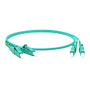 Кабель Hyperline FC-D2-503-LC/PR-LC/PR-H-20M-LSZH-AQ Патч-корд волоконно-оптический (шнур) MM50/125 (OM3), LC-LC, duplex, 10G/40G, LSZH, 20 м