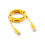 168363 Cablexpert Патч-корд UTP PP12-2M/Y кат.5, 2м, литой, многожильный (желтый)