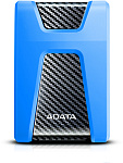 1000465558 Внешний жесткий диск/ Portable HDD 1TB ADATA HD650 (Blue), Silicone, USB 3.2 Gen1, 121x81x21mm, 201g /3 года/