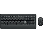 1596799 920-008686 Logitech Клавиатура + мышь MK540 Advanced, USB, беспроводной, черный оригинальная заводская гравировка RU/LAT
