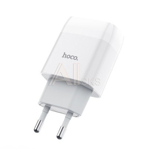 1882779 HOCO HC-12912 C73A/ Сетевое ЗУ/ 2 USB/ Выход: 12W/ White