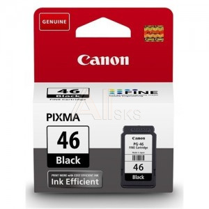 279975 Картридж струйный Canon PG-46 9059B001 черный (15мл) для Canon Pixma E404/E464