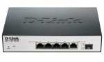 DGS-1100-06/ME/A1B Коммутатор D-LINK Managed L2 Metro Ethernet Switch 5х1000Base-T, 1х1000Base-X SFP, Surge 6KV, CLI