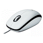 910-003360 Logitech B100 Optical Mouse, USB, 1000dpi, White, [910-003360]