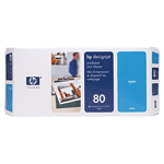 C4821A Печатающая головка HP 80 с устройством очистки для DsgJ 1050C,C Plus/1055CM,CM Plus , синяя (просрочен рекомендуемый срок годности!!)