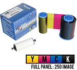 800015-445 Zebra 4 Panel Full Colour YMCK - 250 Image / YMCK for P520i, 250 Image