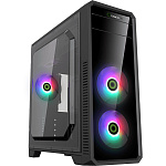 1000703733 Компьютерный корпус, без блока питания ATX/ Gamemax G561-FRGB ATX case, black, w/o PSU, w/1xUSB3.0+2xUSB2.0, w/2x12cm FRGB(fixed 4 colors) front fan