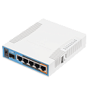 RB962UiGS-5HacT2HnT MikroTik hAP ac with 720MHz CPU, 128MB RAM, 5x Gigabit LAN, built-in 2.4Ghz 802.11b/g/n three chain wireless with integrated antennas, built-in 5Ghz