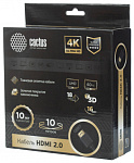 1723660 Кабель аудио-видео Cactus CS-HDMI.2-10 HDMI (m)/HDMI (m) 10м. позолоч.конт. черный