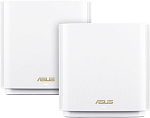 ASUS XT8 (W-2-PK) // роутер, из 2 точек доступа, 802.11b/g/n/ac/ax, до 574 + 4804Мбит/c, 2,4 + 5 гГц, белый ; 90IG0590-MO3G40