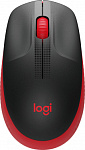 1829464 Мышь Logitech M190 черный/красный оптическая (1000dpi) беспроводная USB (2but)