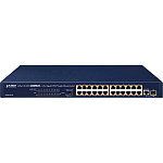 1000670204 Коммутатор Planet коммутатор/ FGSW-2511P 24-Port 10/100TX 802.3at PoE + 1-Port Gigabit TP/SFP combo Ethernet Switch (190W PoE Budget, Standard/VLAN/QoS/Extend