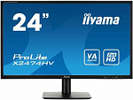 421691 Монитор Iiyama 23.6" X2474HV-B1 черный TN LED 4ms 16:9 матовая 250cd 178гр/178гр 1920x1080 D-Sub FHD 3.2кг