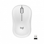 1604314 Мышь Logitech Silent M221 белый оптическая (1000dpi) silent беспроводная USB для ноутбука (3but)