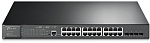 1000607779 Коммутатор TP-Link Коммутатор/ JetStream 28-port Gigabit L2+ Managed Switch with 24-port PoE+, PoE budget up to 384W, support SDN
