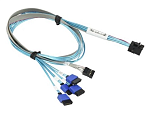 Supermicro Internal MiniSAS HD SFF-8643 to 4 SATA 60/60/60/60cm with Sideband Cable (CBL-SAST-0948)
