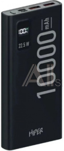 1809794 Мобильный аккумулятор Hiper CORE X Transparent 10000mAh QC/PD 3A черный