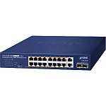 1000670206 Коммутатор Planet коммутатор/ GSD-2022P 16-Port 10/100/1000T 802.3at PoE + 2-Port 10/100/1000T + 2-Port 1000X SFP Unmanaged Gigabit Ethernet Switch (185W PoE
