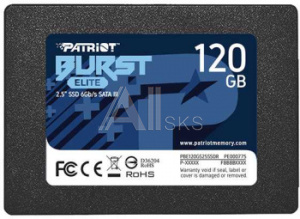 1466270 Накопитель SSD Patriot SATA-III 120GB PBE120GS25SSDR Burst Elite 2.5"