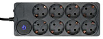 588044 Сетевой фильтр Ippon BK-238 3м (8 розеток) черный (коробка)