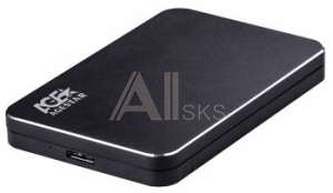 408429 Внешний корпус для HDD AgeStar 3UB2A18 SATA USB3.0 алюминий черный 2.5"