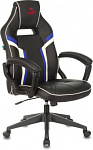 1366281 Кресло игровое Zombie Z3 черный/синий эко.кожа с подголов. крестов. пластик