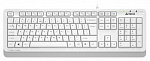 1530198 Клавиатура A4Tech Fstyler FKS10 белый/серый USB (FKS10 WHITE)