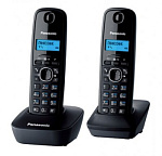 620637 Р/Телефон Dect Panasonic KX-TG1612RUH темно-серый (труб. в компл.:2шт) АОН