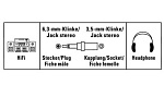 899220 Адаптер аудио Hama Jack 6.3 (m)/Jack 3.5 (f) черный (00122386)