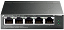 1000586317 Коммутатор TP-Link Коммутатор/ Easy Smart Gigabit 5-port switch with 4 PoE + ports, metal case, desktop installation, PoE budget-65W, 802.1 q VLAN support